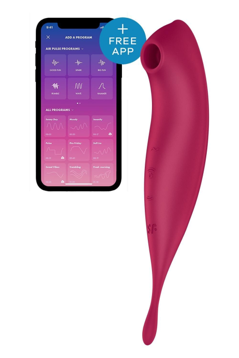 Смарт-вибратор с вакуумной стимуляцией Satisfyer Twirling Pro+ dark red (мятая упаковка!!!)