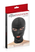 Капюшон для БДСМ с открытыми глазами и ртом Fetish Tentation Open Mouth & Eyes Hood мятая упаковка!