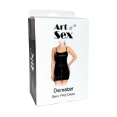 Лакированное платье Art of Sex - Demeter, цвет черный с эффектом голограммы, размер L