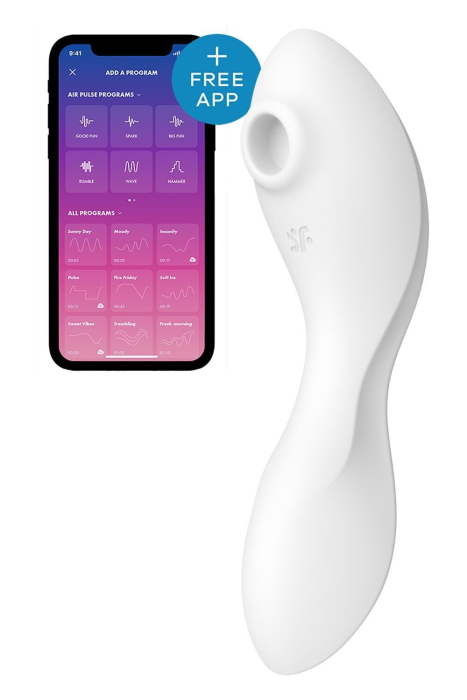 Вакуумный смарт-стимулятор с вибрацией Satisfyer Curvy Trinity 5 (White) (мятая упаковка!!!)