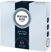 Презервативы Mister Size - pure feel - 64 (36 condoms), толщина 0,05 мм (мятая упаковка!!!)