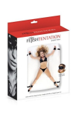 Фиксатор для кровати Fetish Tentation Ankle and Wrist Straps for Bad с маской (мятая упаковка!!!)