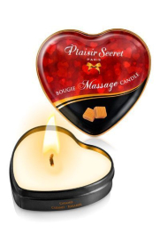 Распродажа!!! Массажная свеча-сердечко Plaisirs Secrets Caramel (35 мл) (срок 09.2025)