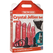 Набор для страпона Doc Johnson Vac-U-Lock Crystal Jellies Set (мятая упаковка!!!)