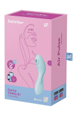 Вакуумний смарт-стимулятор із вібрацією Satisfyer Curvy Trinity 5 (Blue)  (порвана упаковка!!!)