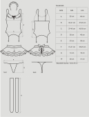 Эротический костюм горничной с юбкой Obsessive Housemaid 5 pcs costume S/M black (мятая упаковка!!!)