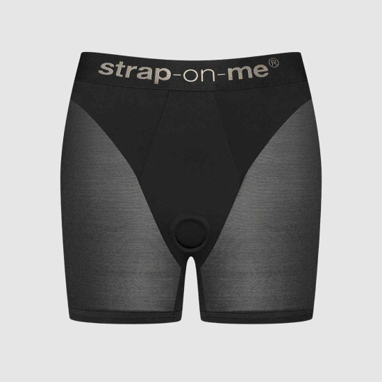 Шорты с фиксацией дилдо Strap-On-Me Harness Lingerie Halo - S - Black