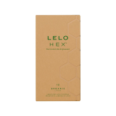Презервативы LELO HEX Condoms Organic 12 Pack, тонкие и суперпрочные (мятая упаковка!!!)