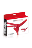 Двойной страпон Fetish Tentation Strap-On with Double Dildo Red (мятая упаковка!!!)