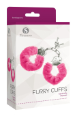 Наручники S Pleasures Furry Cuffs Pink (мятая упаковка!!!)