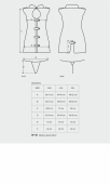 Еротичний костюм стюардеси Obsessive Stewardess 3 pcs costume grey S/M (м'ята упаковка!!!)