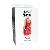 Лакированное платье на шнуровке Art of Sex - Demi, цвет черный, XS-M