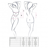 Розпродаж!!! Корсет з пажами HELLEN CORSET black L/XL - Passion, трусики, напівпрозорий