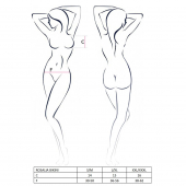 Комплект білизни ROSALIA BIKINI red XXL/XXXL - Passion: відкритий ліф і стрінги