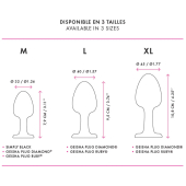 Анальна пробка Dorcel Geisha Plug Diamond M з кулькою всередині, створює вібрації, макс. діам. 3,2см