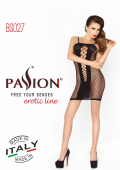 Бодістокінг Passion BS027 white, сукня-сітка на бретелях, дуже відверта