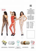 Бодістокінг Passion BS036 black, комбінезон, лямки через одне плече