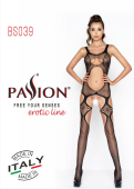 Бодістокінг Passion BS039 black, комбінезон, імітація панчох