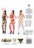 Бодістокінг Passion BS039 white, комбінезон, імітація панчох