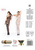 Бодістокінг Passion BS041 black, комбінезон, лямки на одне плече