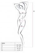 Бодістокінг Passion BS059 red, комбінезон, імітація панчох