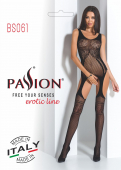 Бодістокінг Passion BS061 black, комбінезон, імітація панчіх