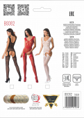 Сітчастий бодістокінг Passion BS062 One Size, Black, комбінезон, імітація панчіх, відкритий доступ