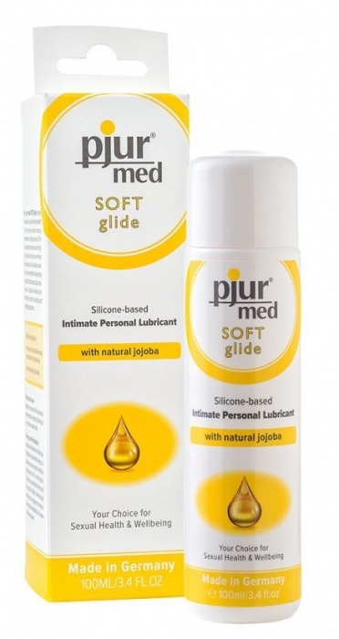 Силіконова змазка pjur MED Soft glide 100 мл з олією жожоба для дуже сухої та чутливої шкіри