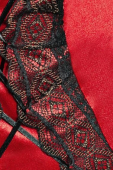 (SALE) Корсет з пажами EVANE CORSET red 6XL/7XL - Passion, шнурівка, трусики