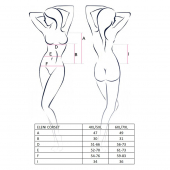 (SALE) Корсет з пажами ELENI CORSET white 4XL / 5XL - Passion, трусики