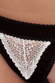 (SALE) Трусики VENICE THONG black XXL/XXXL - Passion Exclusive