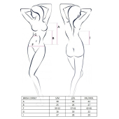 Корсет з пажами BRIDA CORSET red L/XL - Passion Exclusive, трусики, шнурівка