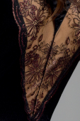 Пеньюар BRIDA PEIGNOIR black XXL/XXXL - Passion Exclusive, трусики