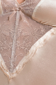 (SALE) Сорочка приталена з чашечками LOTUS CHEMISE cream L/XL - Passion Exclusive, трусики