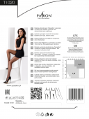 Колготки в сіточку без виділених трусиків Passion TI020 типу Кабаретка 1/2 (fishnet), nero