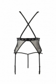 Напівпрозорий корсет Passion Exclusive MIRAJANE CORSET XXL/XXXL, black