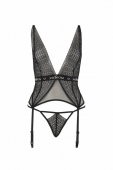 Напівпрозорий корсет Passion Exclusive MIRAJANE CORSET XXL/XXXL, black