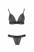 Комплект білизни Passion Exclusive GLAMISS SET XXL/XXXL, black