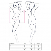 Відвертий боді з елементами стреп JADE BODY black S/M - Passion Exclusive