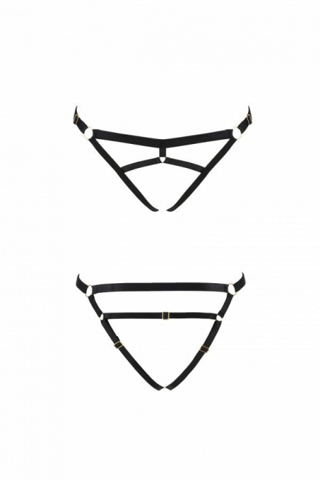 Трусики-стрінги зі стреп Passion Exclusive KELIS THONG S/M, black
