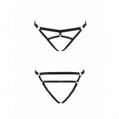 Трусики-стрінги зі стреп Passion Exclusive KELIS THONG S/M, black