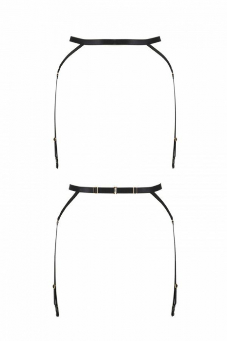 Пояс-стрепи з підв'язками для панчох Passion Exclusive MEGGY GARTER BELT S/M, black