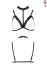 Бюстгальтер-стрепи з чокером Passion Exclusive SHELLY BRA S/M, black