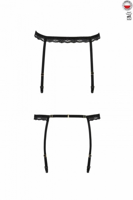 Пояс-стрепи для панчох Passion Exclusive SHELLY GARTER BELT L/XL, black