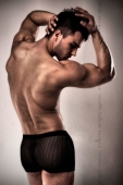 Чоловічі шортики в сіточку Passion 004 SHORT black XXL/XXXL