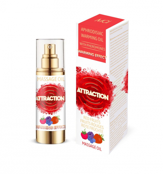 Розігрівальна масажна олія з феромонами MAI PHEROMON MASSAGE OIL — RED FRUITS (30 мл)