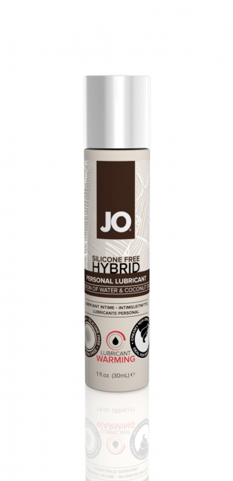 Охолоджувальна змазка-крем з кокосовою олією JO Coconut Hybrid COOLING (30 мл) біла