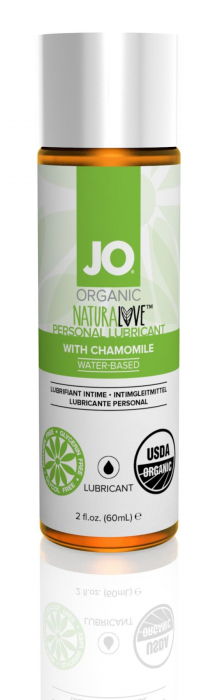 Змазка на водній основі JO NATURALOVE — ORGANIC (60 мл) з екстрактом листя агави та ромашки