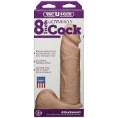Фалоімітатор Doc Johnson Vac-U-Lock - 8 Inch ULTRASKYN Cock White, діаметр 5,1 см