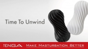 Мастурбатор Tenga Flex Rocky Black зі змінною інтенсивністю, можна скручувати